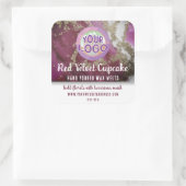 Ruby Red Professional Business Logo Product Labels (Tas)