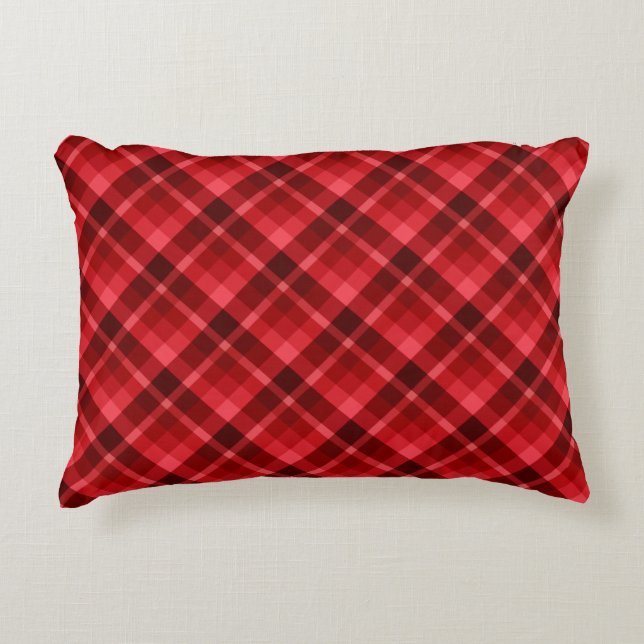  ruby Red Pset Pattern Accent Pillow Kussen (Voorkant)