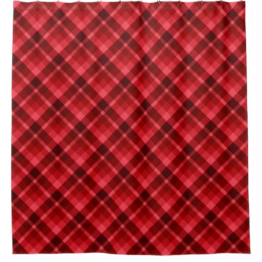  ruby Red Pset Pattern-gordijn Douchegordijn (Voorkant)