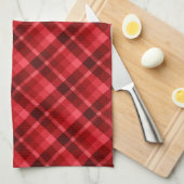 Ruby Red Pset Pattern Kitchen Towel Theedoek (Quarter Fold)