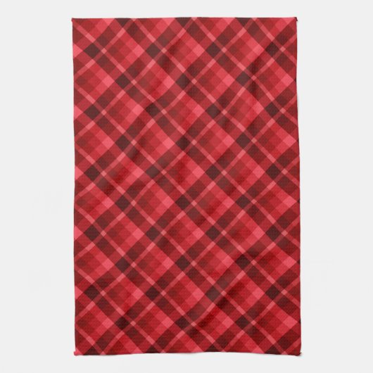 Ruby Red Pset Pattern Kitchen Towel Theedoek (Verticaal)