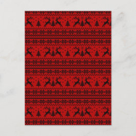 Ruby Red Reindeer Sweater op zoek naar Kerstmis Feestdagenkaart