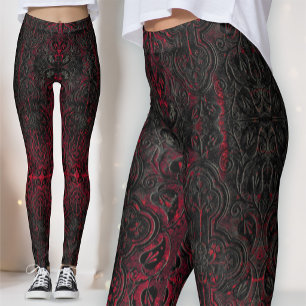Ruby Red Romantisch Verweerd Gotisch Kruisen Patro Leggings
