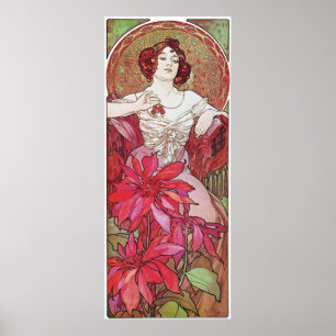 Ruby Red Rose Goddess Poster