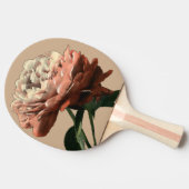 Ruby Red Rose met White Accents Tafeltennisbatje (Zijkant)