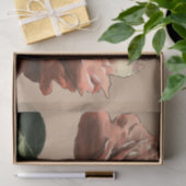 Ruby Red Rose met White Accents Tissuepapier (Geschenk)