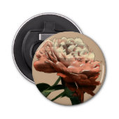 Ruby Red Rose with White Accents Button Flesopener (Voorkant)