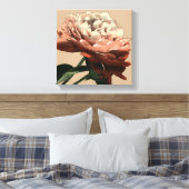 Ruby Red Rose with White Accents Canvas Afdruk (Insitu (Slaapkamer))