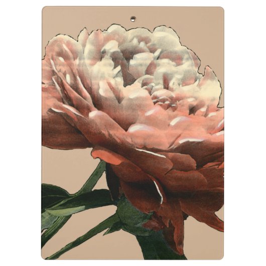 Ruby Red Rose with White Accents Klembord (Achterkant)