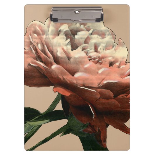 Ruby Red Rose with White Accents Klembord (Voorkant)