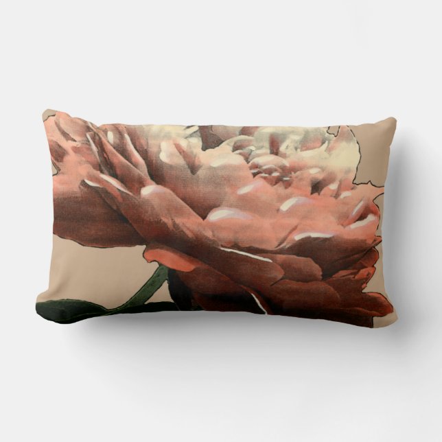 Ruby Red Rose with White Accents Kussen (Voorkant)