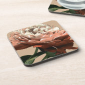 Ruby Red Rose with White Accents Onderzetter (Linkerzijde)