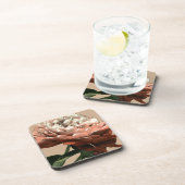 Ruby Red Rose with White Accents Onderzetter (Rechterzijde)