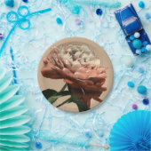 Ruby Red Rose with White Accents Papieren Bordje (Feest)