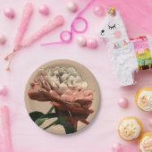 Ruby Red Rose with White Accents Papieren Bordje (Feest)