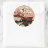 Ruby Red Rose with White Accents Ronde Sticker (Tas)