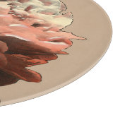 Ruby Red Rose with White Accents Snijplank (Hoek)