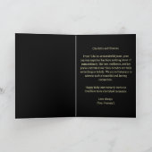 Ruby Red Roses Golden 40ste bruiloft Jubileum Kaart (Binnen)