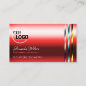 Ruby Red Shimmer Effecten Openingstijden toevoegen Visitekaartje (Voorkant)
