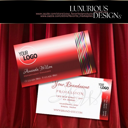Ruby Red Shimmer Effecten Openingstijden toevoegen Visitekaartje