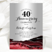 Ruby Red Silver 40th Anniversary Kaart