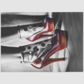 Ruby Red Slippers Monochromatisch Decoupage Papier (Voorkant)