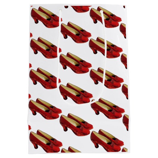 Ruby Red Slippers Schoenen Medium Gift Bag Cadeauzakje (Achterkant)