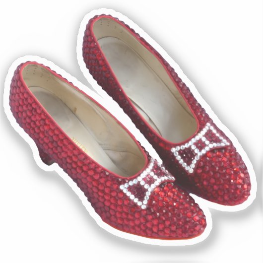 Ruby Red Slippers Schoenen Wicked Vinyl Sticker! Sticker (Voorkant)