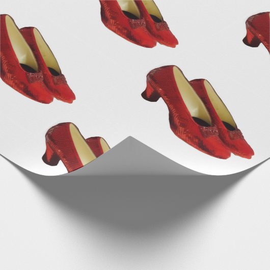 Ruby Red Slippers Schoenen Wrapping Paper voor Oz  Cadeaupapier (Hoek)