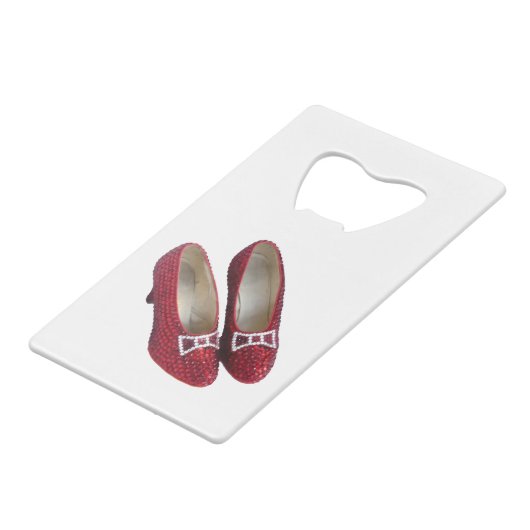 Ruby Red Slippers Wicked CreditCard Bottle Opener Creditkaart Flessenopener (Voorkant Gekanteld)