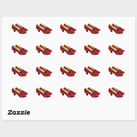 Ruby Red Slippers Wizard of Oz Wicked Stickers! Hart Sticker (Vel)