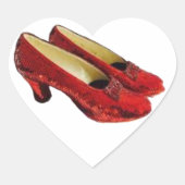 Ruby Red Slippers Wizard of Oz Wicked Stickers! Hart Sticker (Voorkant)