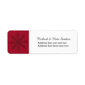 Ruby Red Snowflake Custom Text Etiket (Voorkant)