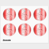 Ruby Red Soft Glitter Product Labels Monogram Logo (Vel)