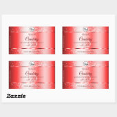 Ruby Red Soft Glitter Product Labels Monogram Logo (Vel)