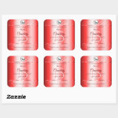 Ruby Red Soft Glitter Product Labels Monogram Logo (Vel)