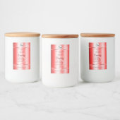 Ruby Red Soft Glitter Product Labels Monogram Logo Voedselcontainer Etiket (Flessen)