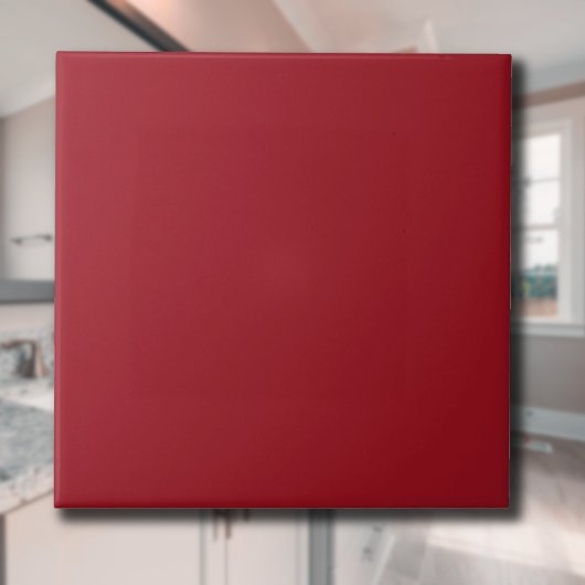 Ruby Red Solid Color | Klassiek | Elegant Tegeltje