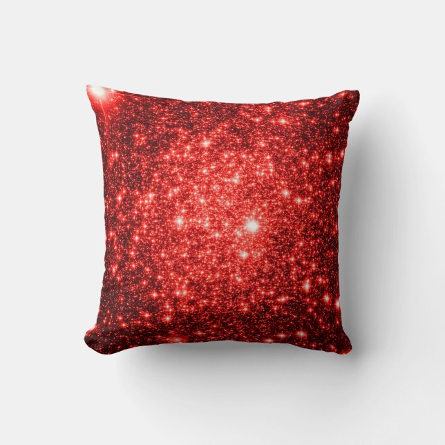 Ruby Red Stars Kussen (Voorkant)