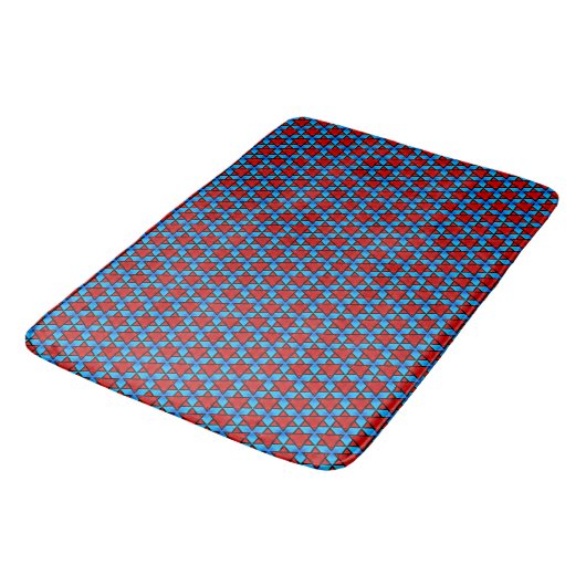 Ruby red sterren op turquoise Bath Mat (Gekanteld)