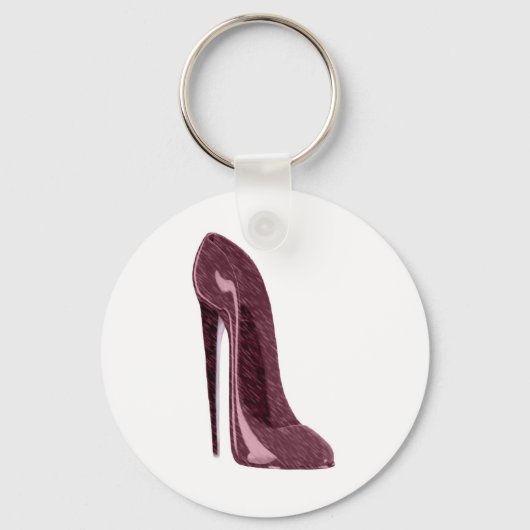 Ruby Red Stiletto Shoe Sleutelhanger (Voorkant)