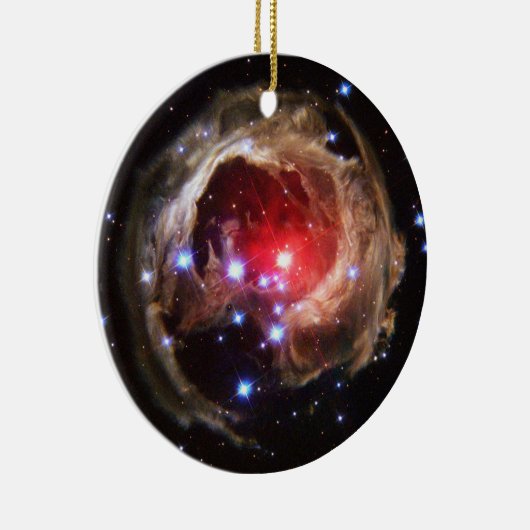 Ruby Red Superreureureuze Star Dust Keramisch Ornament (Rechts)