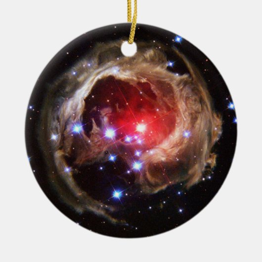 Ruby Red Superreureureuze Star Dust Keramisch Ornament (Voorkant)