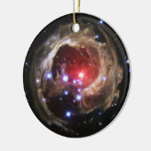 Ruby Red Superreureureuze Star Dust Keramisch Ornament (Links)