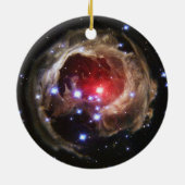 Ruby Red Superreureureuze Star Dust Keramisch Ornament (Achterkant)