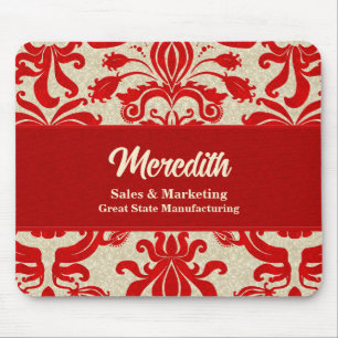 Ruby Red Swirl Business Kantoor Thema Muismat