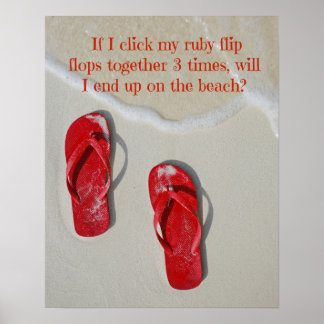 Ruby Red Teenslippers Poster