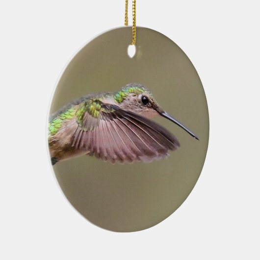 Ruby Red Throat Hummingbird Ornament (Rechts)