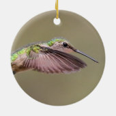 Ruby Red Throat Hummingbird Ornament (Achterkant)