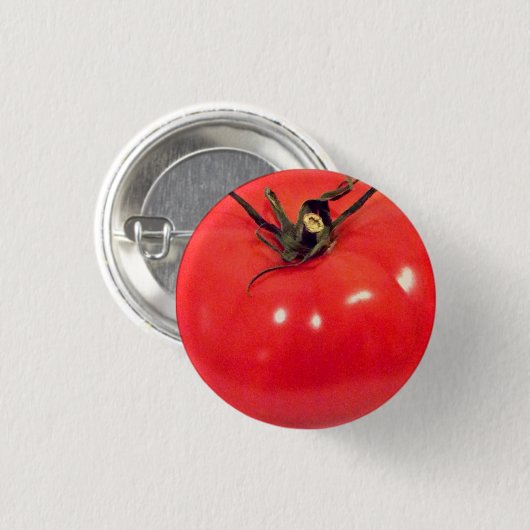 Ruby Red Tomato Fun Ronde Button 3,2 Cm (Voorkant /achterkant)